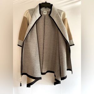 Anne Klein multi-color poncho-type, cape sweater. size Large